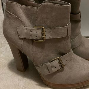 Mossimo Supply Co. Shoes - Taupe Booties Mossimo Supply Co. Shoes - Taupe Booties